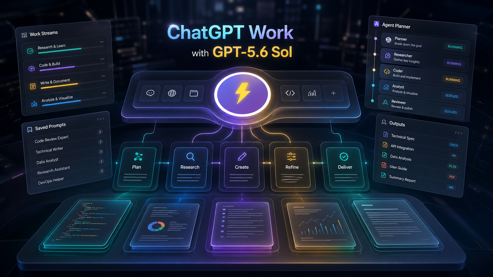 ChatGPT Work with GPT-5.6 Sol and FlashPrompt