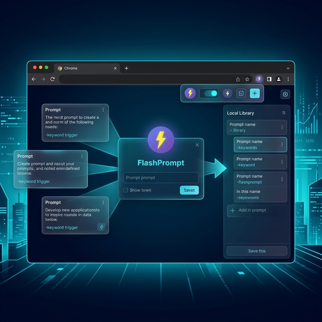 SavePrompt Chrome Extension Workflow Hero
